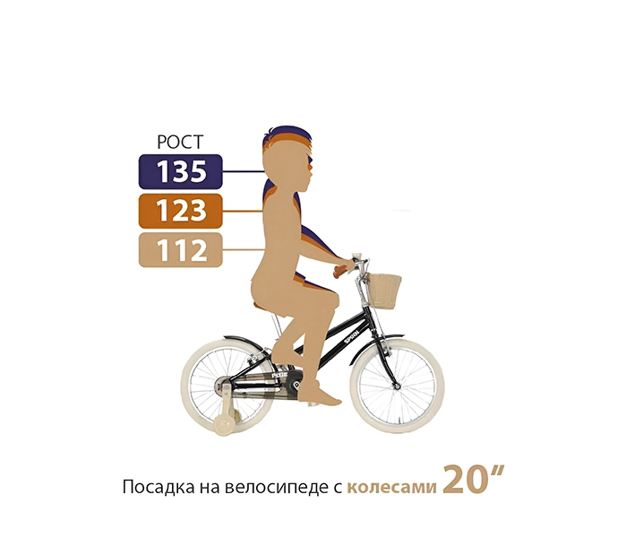 Легкий детский велосипед Spinn Pixie 20" Red — размер и геометрия