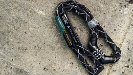 Велосипедный замок Ulac Street Fighter Steel Chain Lock Combo Grey