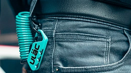 Велосипедный замок Ulac Piccadilly Carabiner Cable Combo Lock Silver